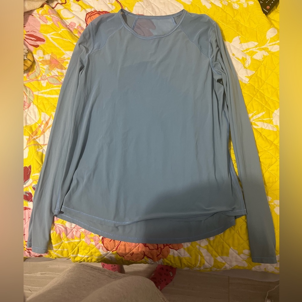 Blue Lululemon long sleeve with mesh